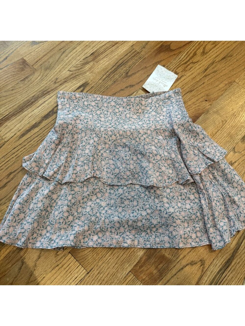 Altar'd State Womens Gray Pink Floral Skirt New Small
